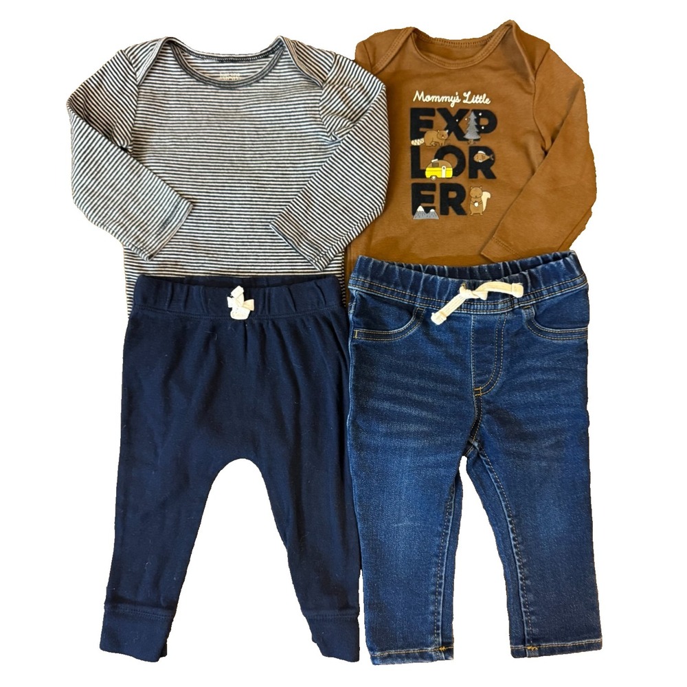 Baby Boy 9 Months Outfits Bodysuits Jeans Pants Shirts Long Sleeved Lot‎ Clothes